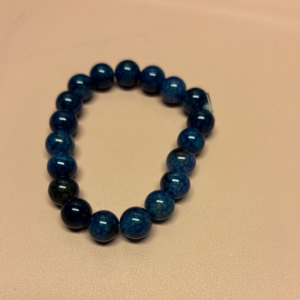 Blue Beaded Bracelet